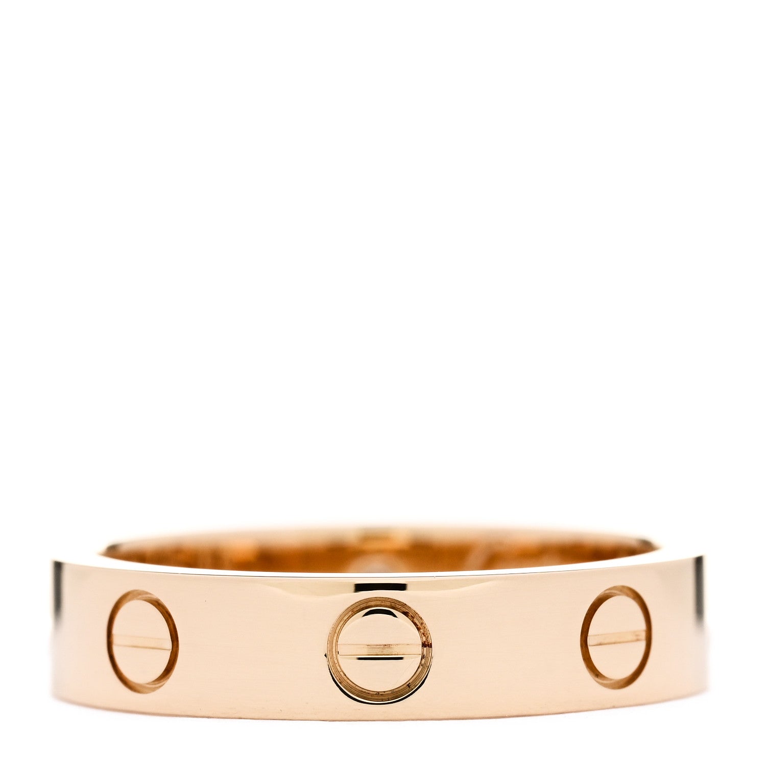 Cartier 18K Yellow Gold Diamond 4mm LOVE Wedding Band Ring 50 5.25 3 of 4