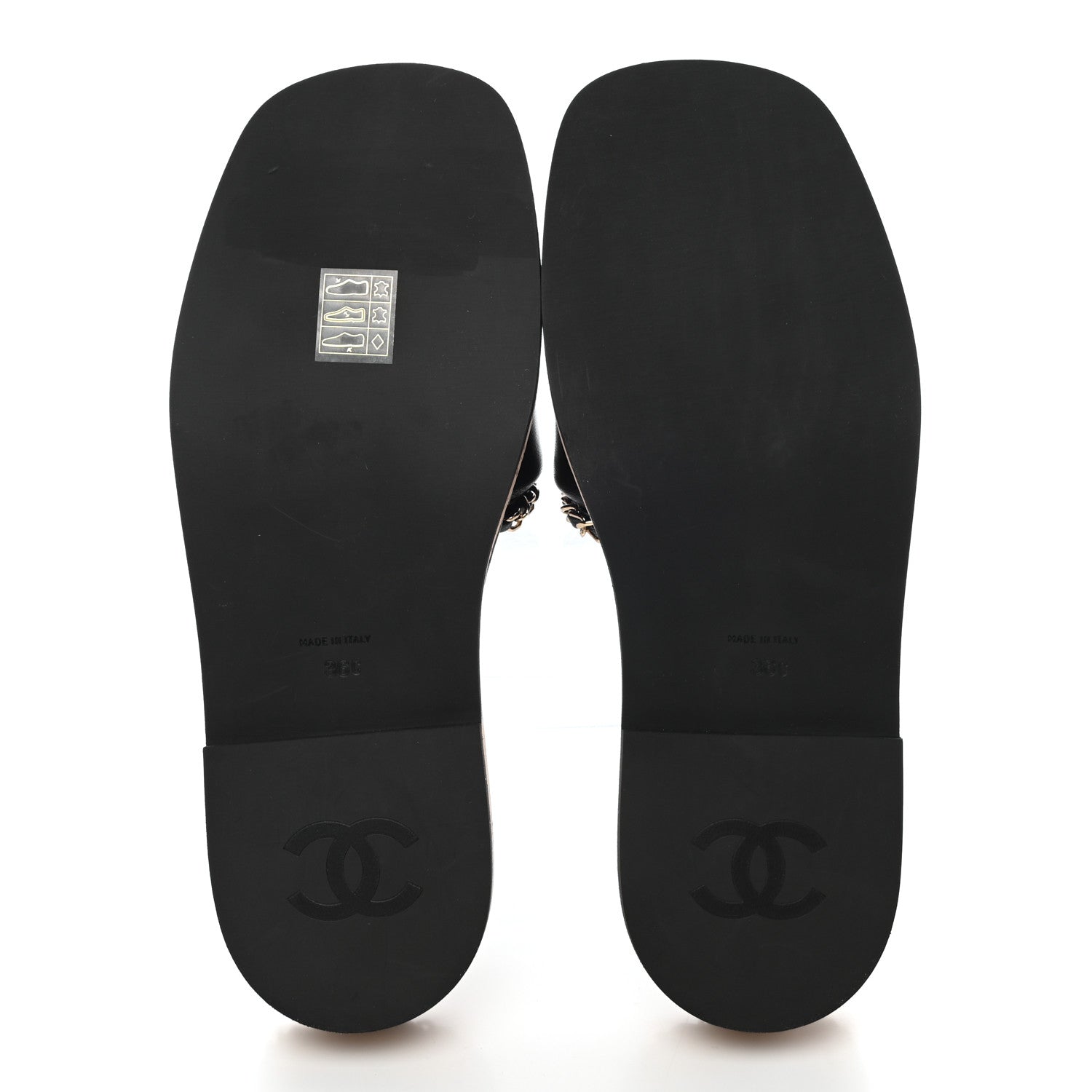 Chanel Lambskin Chain Cork Slide Sandals 36 Black 5 of 9