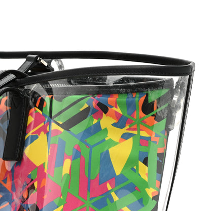 MCM PVC Medium Portuna Shopper Tote Pink Multicolor 14 of 18