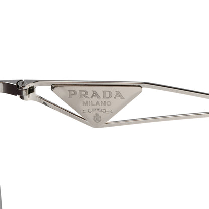 Prada Metal Symbole Triangle Logo Sunglasses SPR50Z Silver Black 6 of 7