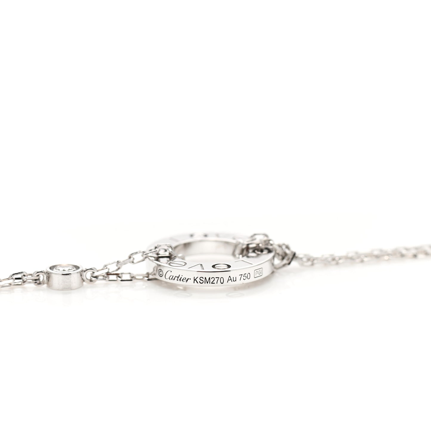 18K White Gold Diamond LOVE Bracelet