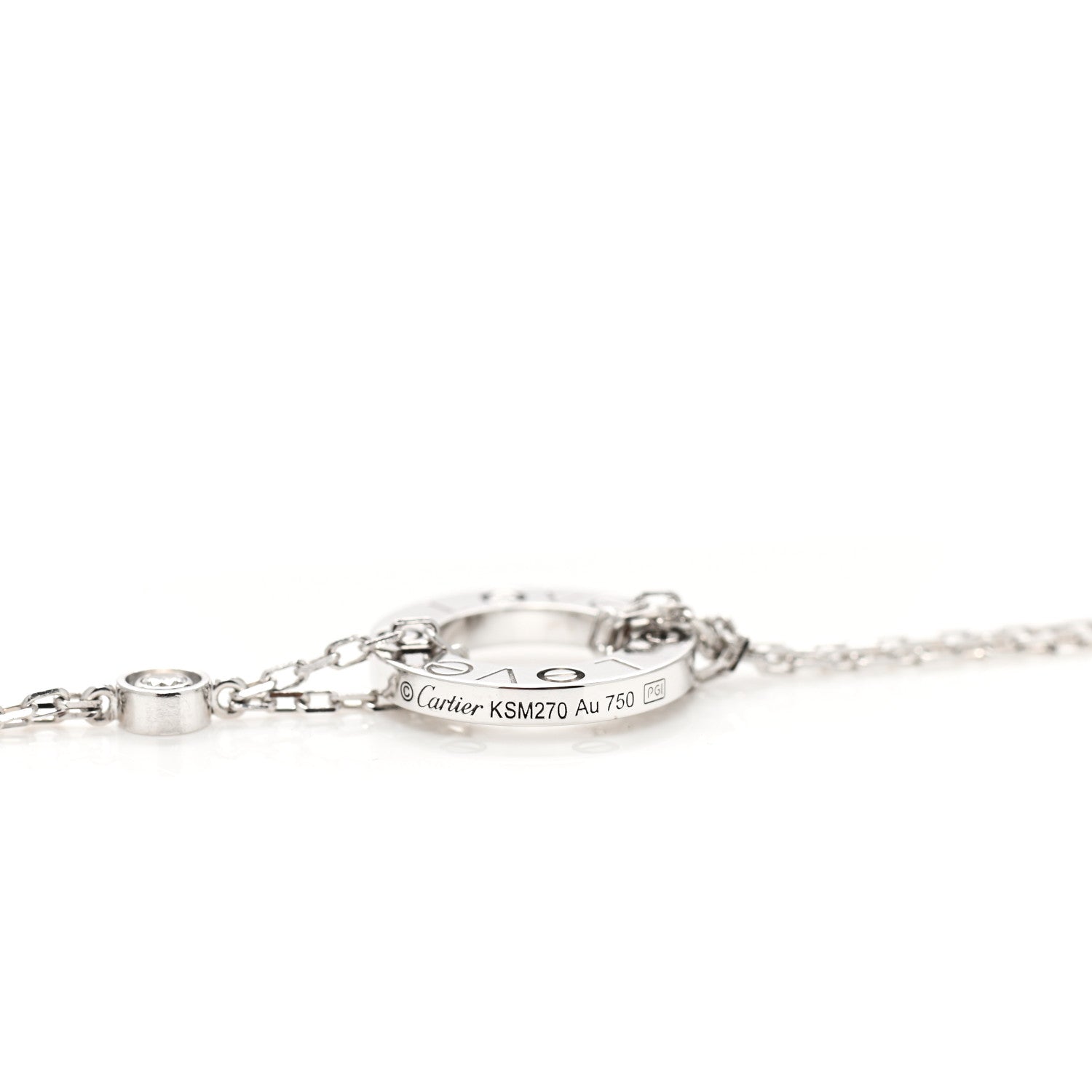 Cartier 18K White Gold Diamond LOVE Bracelet 3 of 5