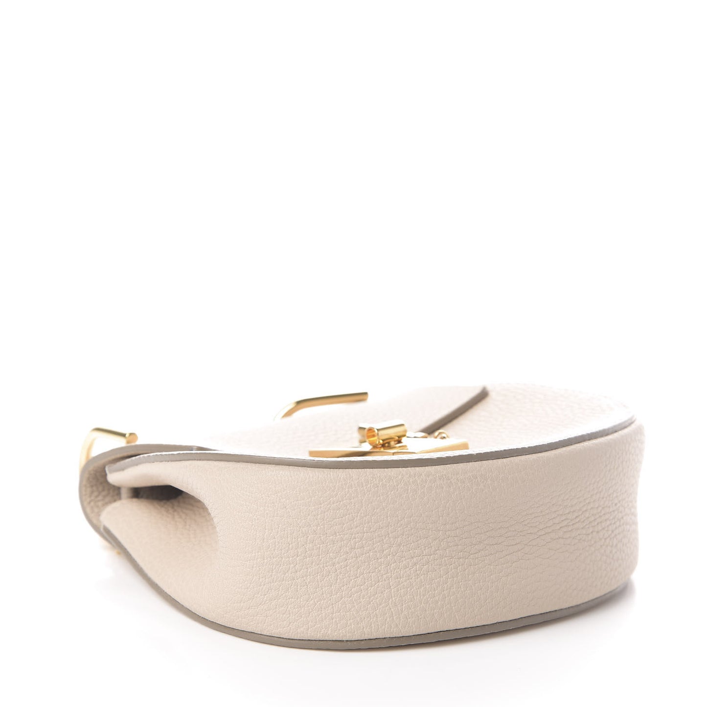 Grained Lambskin Mini Drew Shoulder Bag Abstract White