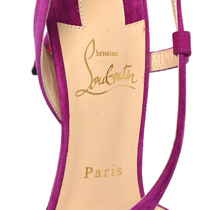 Christian Louboutin Veau Velours Platina 100 Pumps 39 Cassis 6 of 8