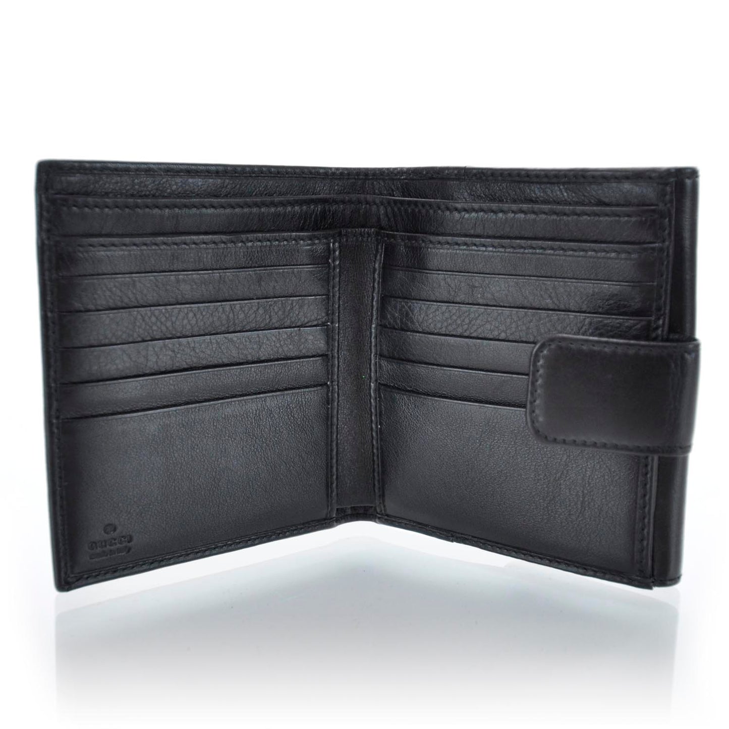 Leather Compact Britt Wallet Black