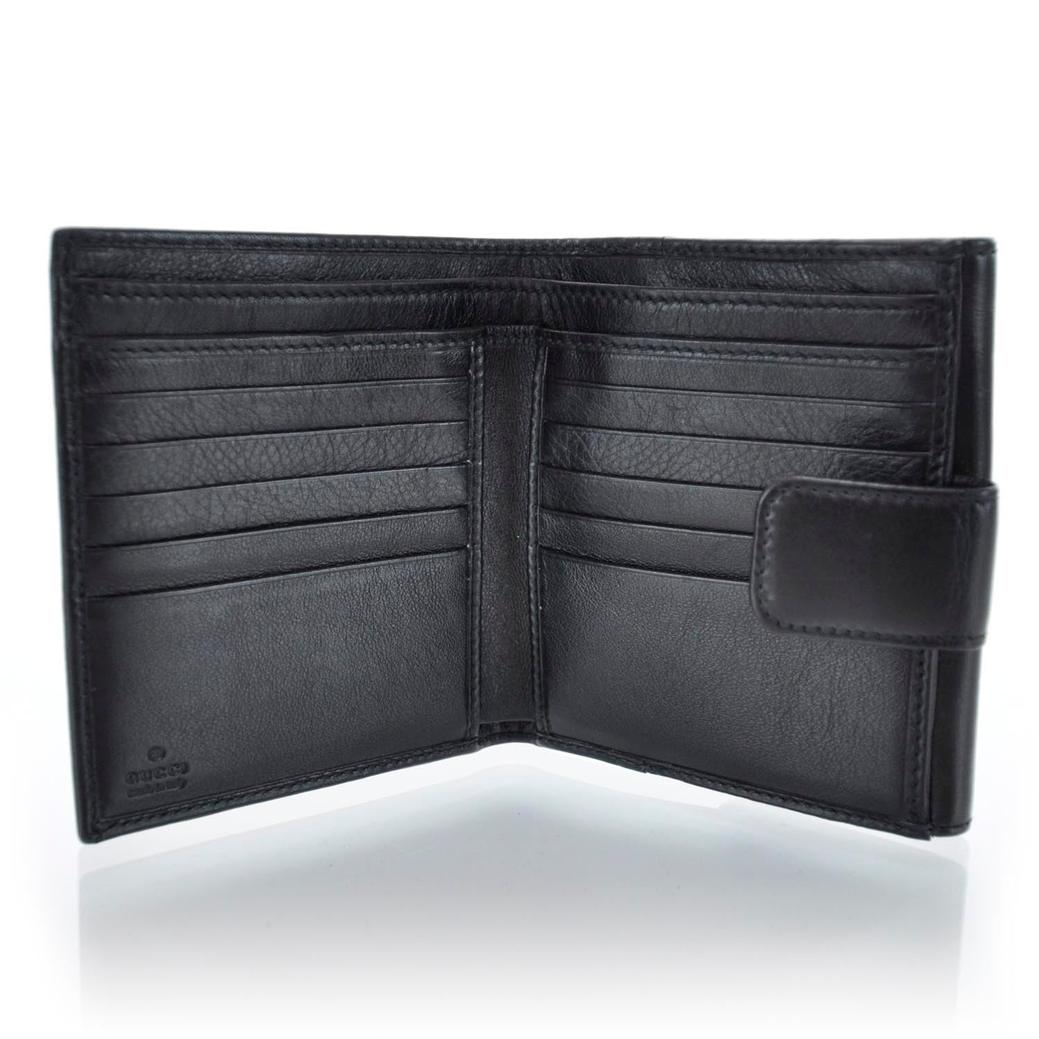 Gucci Leather Compact Britt Wallet Black 3 of 7