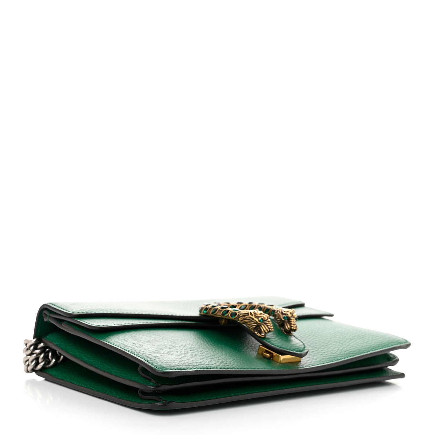 Gucci Pebbled Calfskin Small Dionysus Shoulder Bag Emerald 4 of 10
