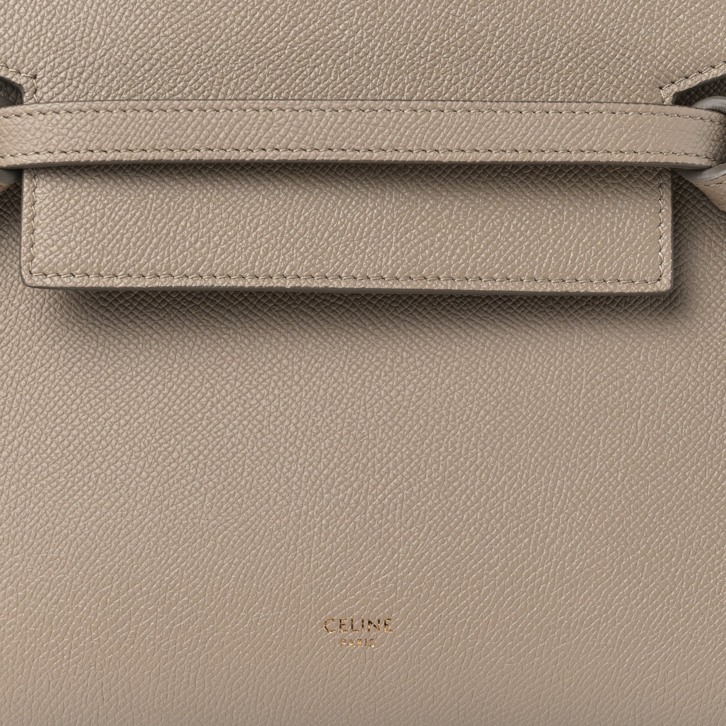 Grained Calfskin Micro Belt Bag Light Taupe