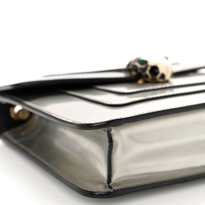 Bulgari Metallic Calfskin Serpenti Forever Crossbody Bag Silver 8 of 10