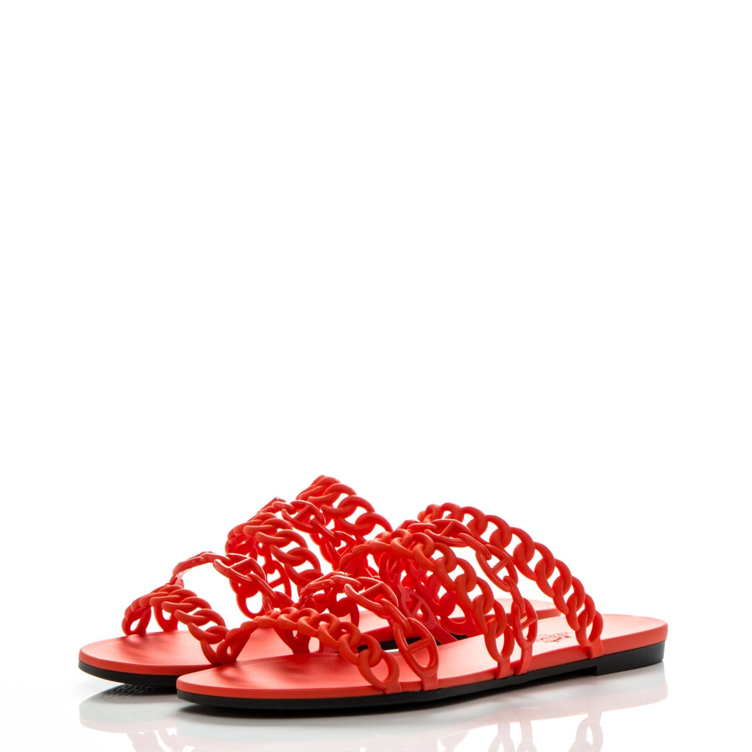 Hermes Chaine d'Ancre Nude Sandals 38 Pavot 3 of 7