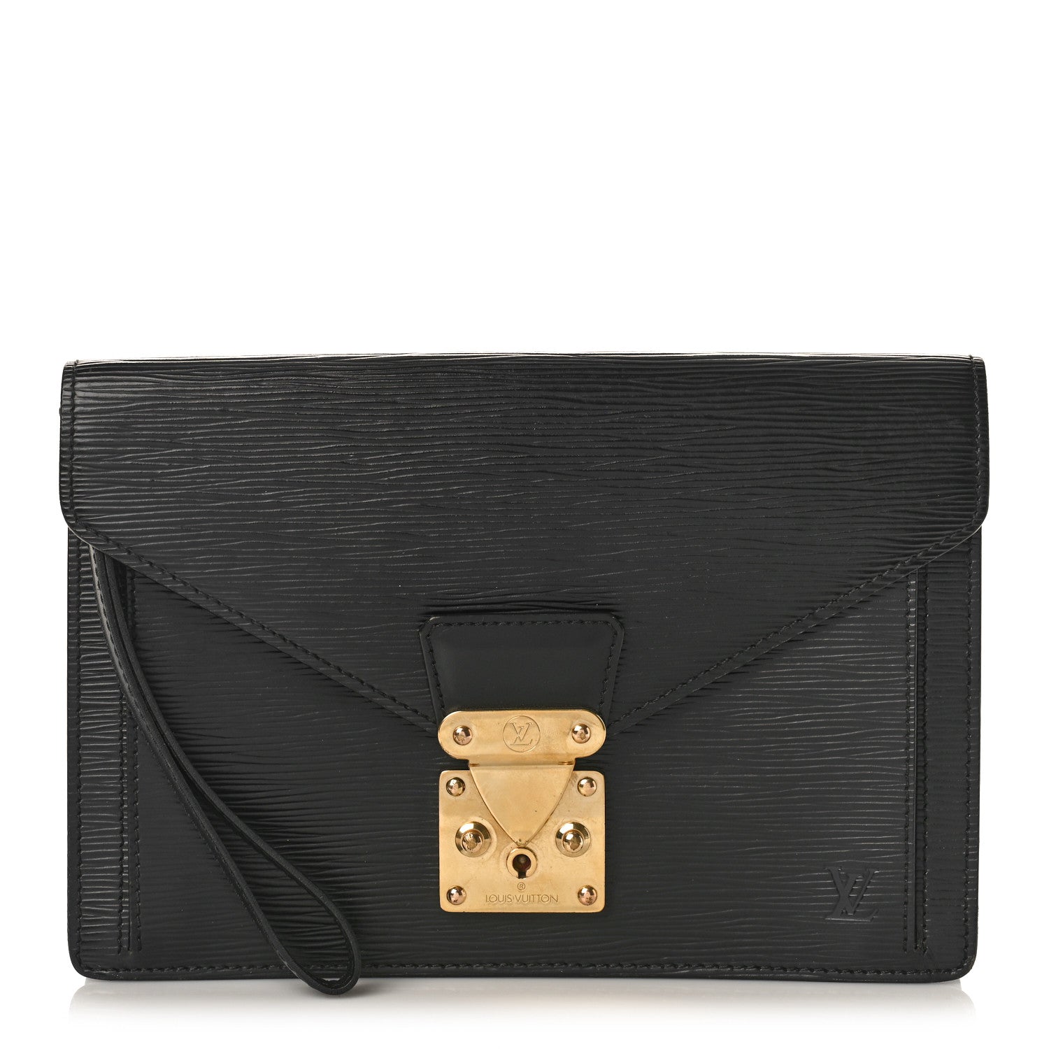 Louis Vuitton Epi Pochette Sellier Dragonne Clutch Black 1 of 9