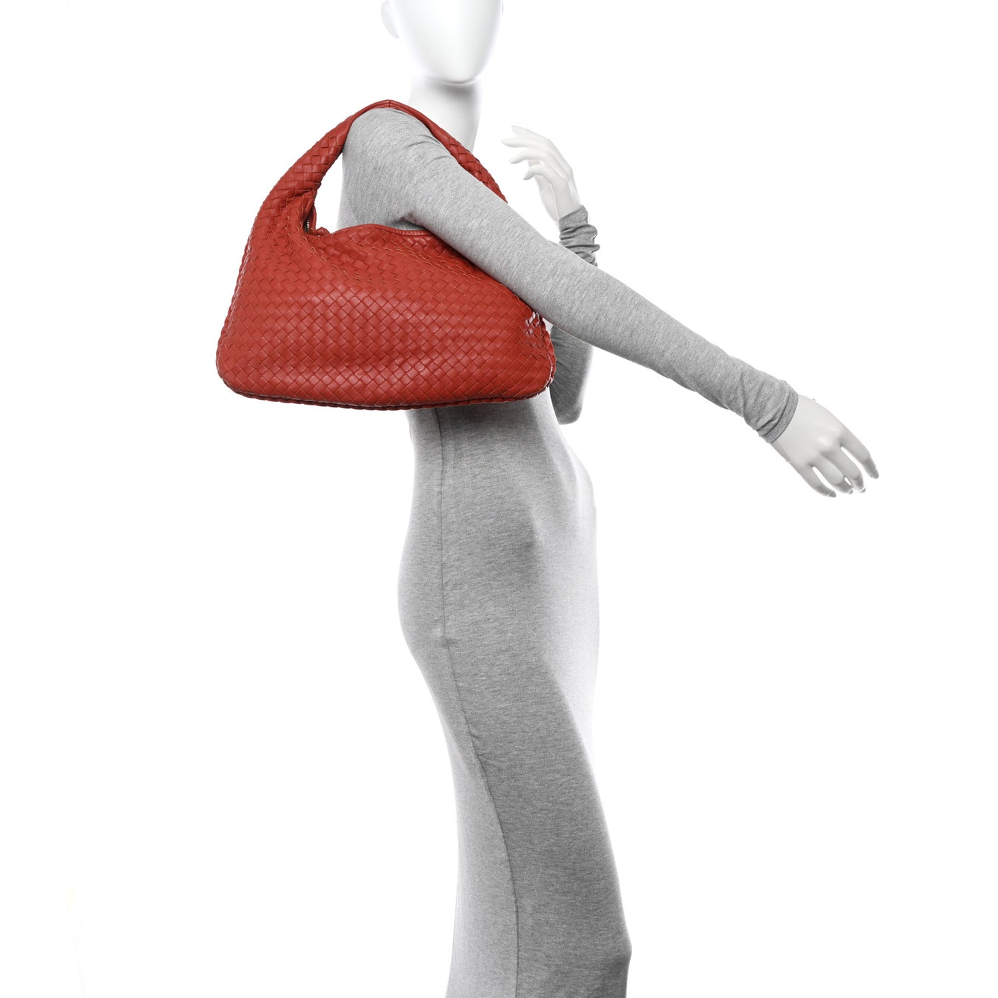 BOTTEGA VENETA Nappa Intrecciato Small Veneta Hobo Brique