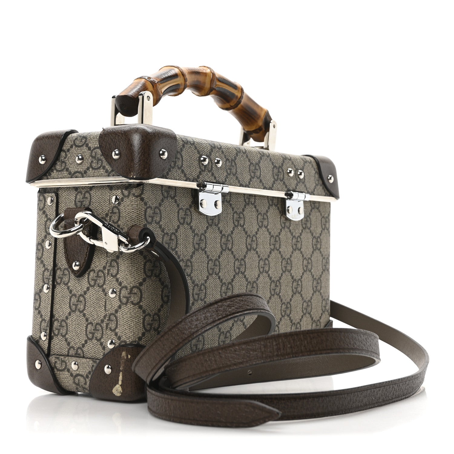 Gucci GG Supreme Monogram Globe-Trotter Beauty Case Brown 3 of 10