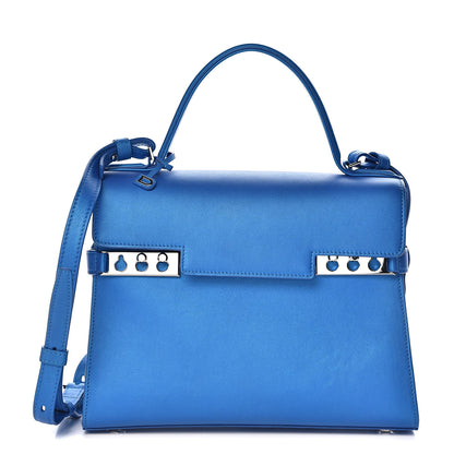 Delvaux Calfskin MM Tempete Satchel Satin Electric 1 of 14