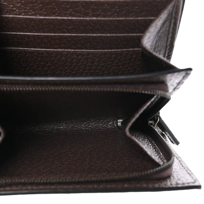 Gucci Monogram Jumbo GG Textured Dollar Calfskin Diana Compact Wallet Camel Ebony New Acero 5 of 6