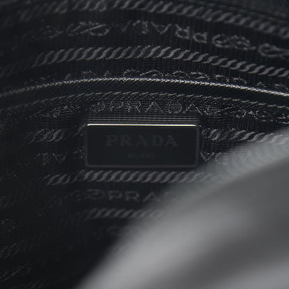 Prada Nylon New Vela Studded Messenger Black White 6 of 12