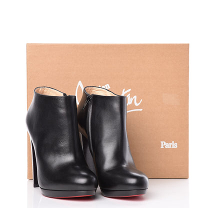 Christian Louboutin Calfskin Rock and Gold 120 Ankle Booties 37.5 Black 8 of 8