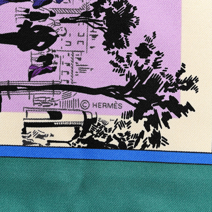 Hermes Silk A l'Ombre des Boulevards Scarf 90 3 of 4