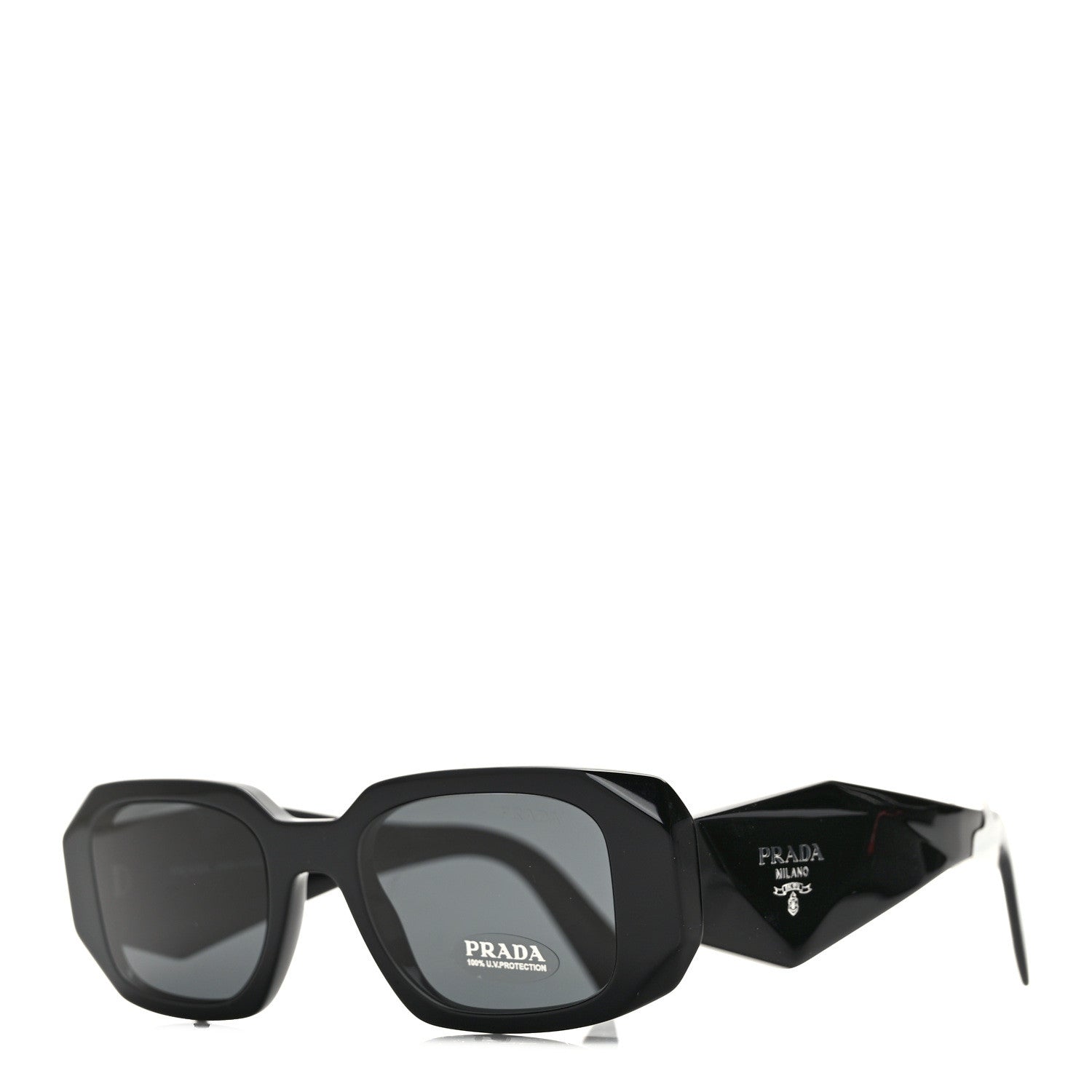 Prada Acetate Symbole Sunglasses SPR 17W Black 1 of 9