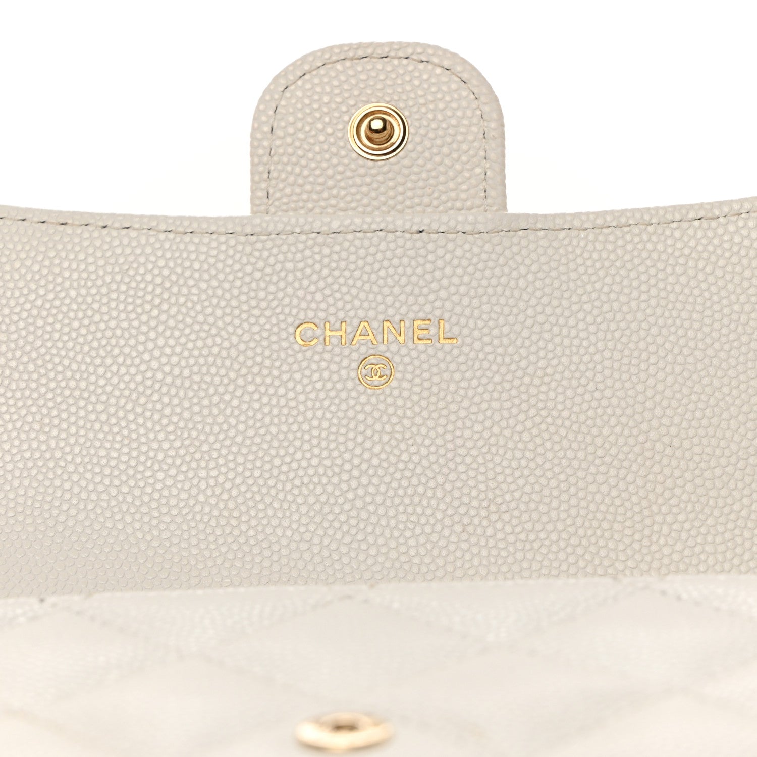 Chanel Caviar Quilted Large Flap Wallet White 6 of 12