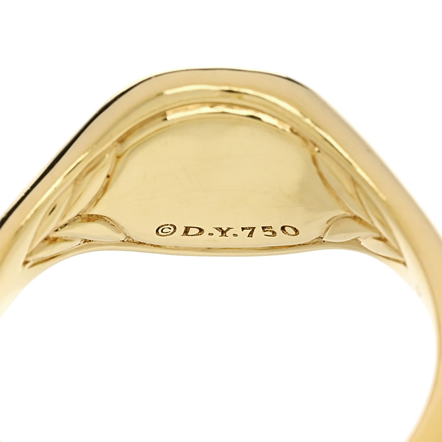David Yurman 18K Yellow Gold Diamond Initial K Pinky Ring 49 5 5 of 6