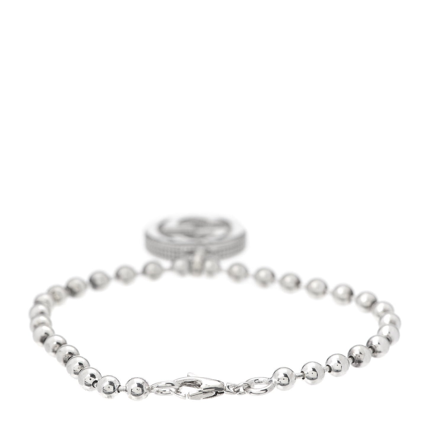 Sterling Silver Interlocking GG Charm Bracelet