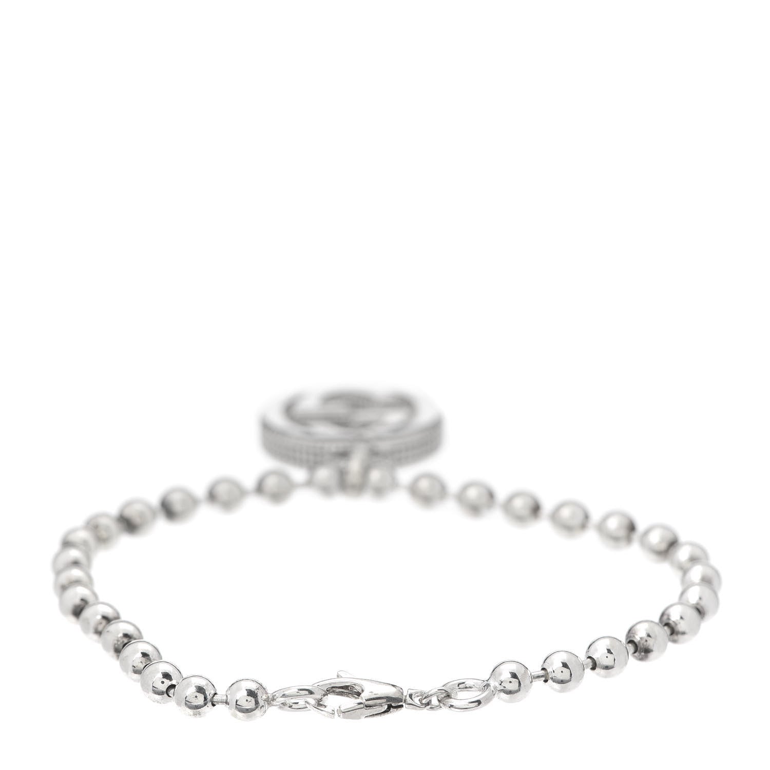 Gucci Sterling Silver Interlocking GG Charm Bracelet 3 of 7