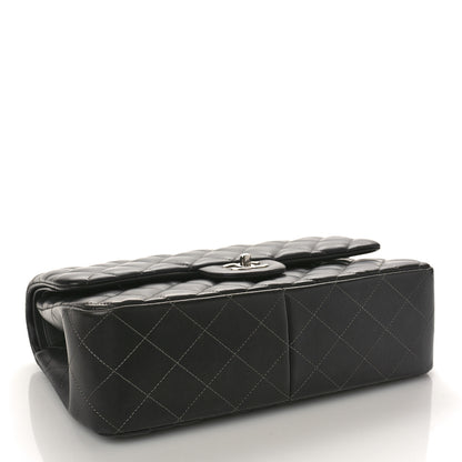 Chanel Lambskin Quilted Jumbo Double Flap Charcoal Grey 4 of 14