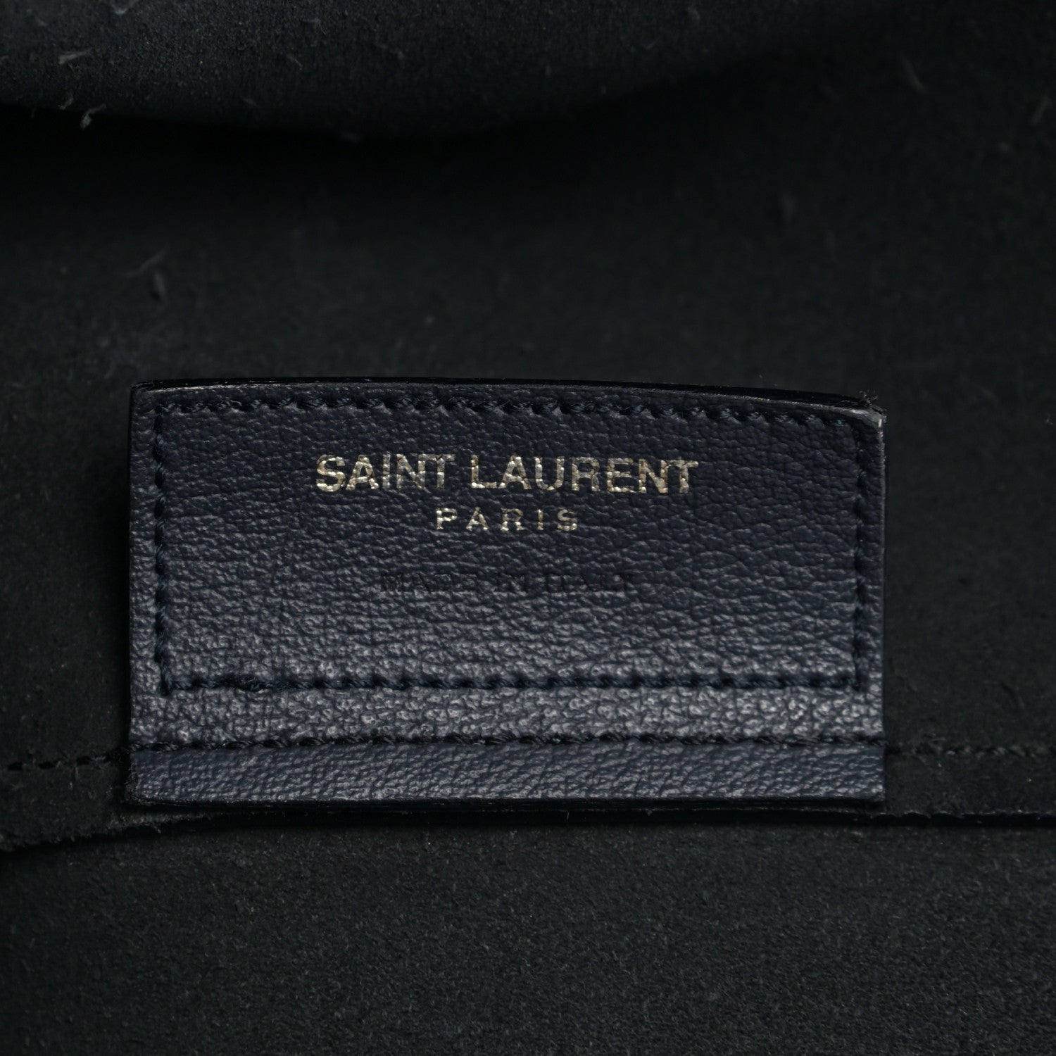 Saint Laurent Calfskin Large Shopping Tote Deep Marine 7 of 20
