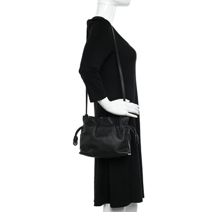 Loewe Calfskin Mini Flamenco Knot Clutch Black 2 of 11