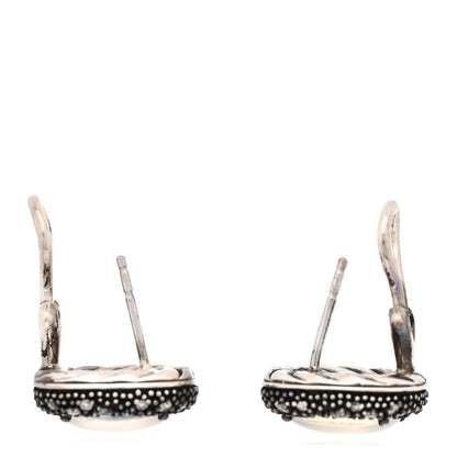 David Yurman Sterling Silver Diamond Moon Quartz Midnight Melange Earrings 3 of 4