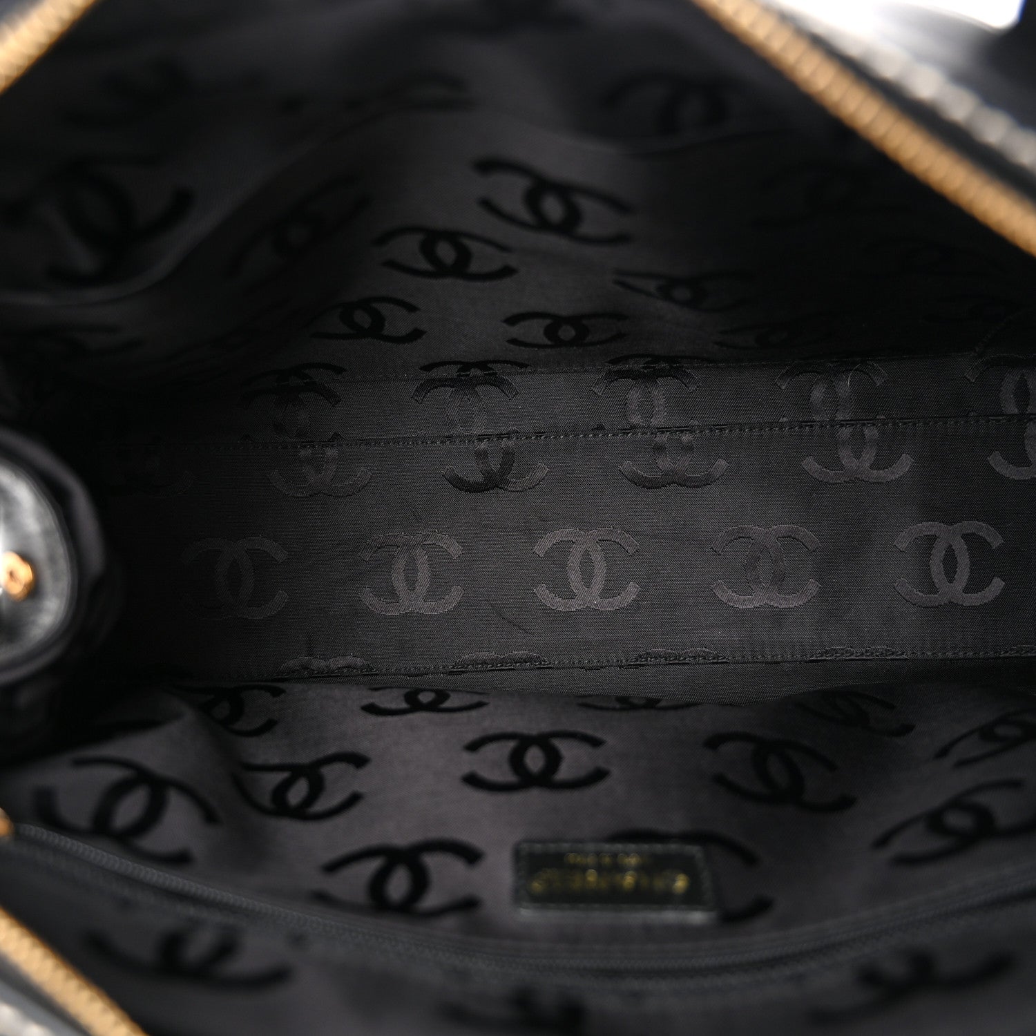 Chanel Calfskin Contrast Stitch Surpique Bowler Black 5 of 10