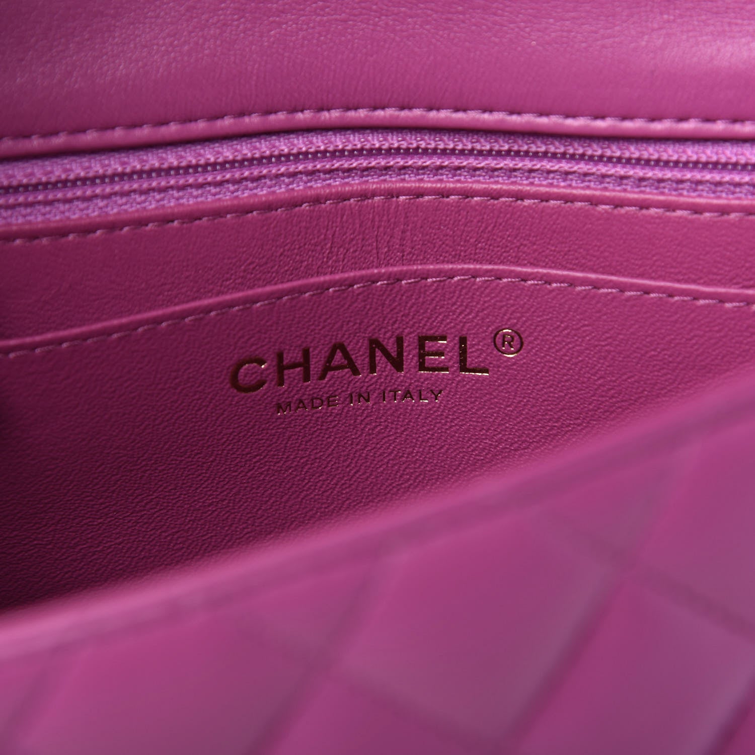 Chanel Lambskin Quilted Mini Square Flap Purple 8 of 10