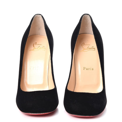 Christian Louboutin Velvet Cadrilla Corazon 100 Pumps 37.5 Black 2 of 9