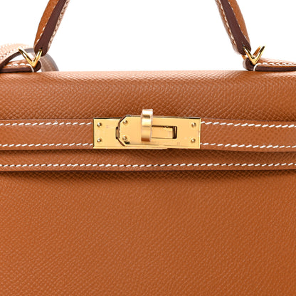 Hermes Epsom Mini Kelly Sellier 20 Gold 8 of 11