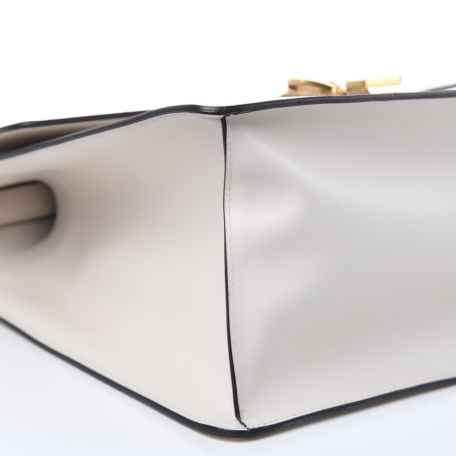 Gucci Calfskin Maxi Sylvie Top Handle Bag White 7 of 12