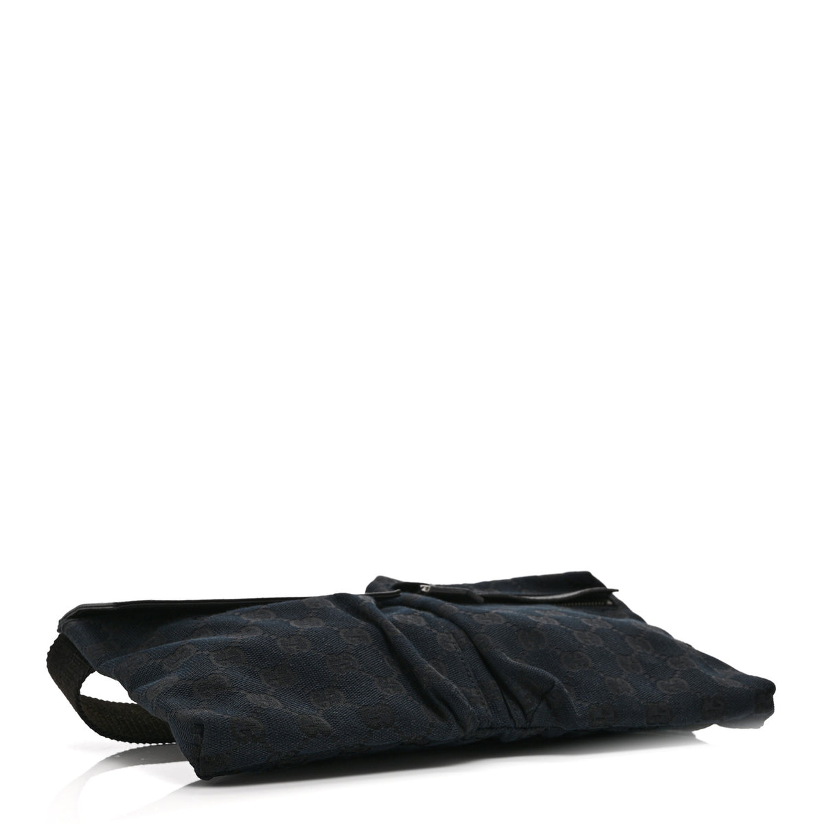 GG Monogram Double Pocket Belt Bag Black