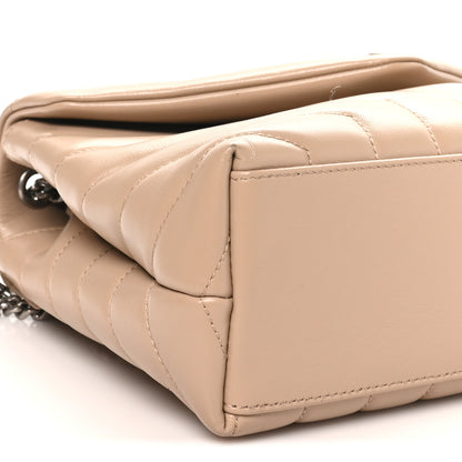Saint Laurent Calfskin Y Quilted Monogram Small Loulou Chain Satchel Dark Beige 9 of 11