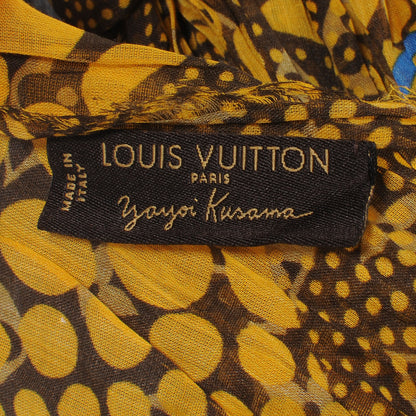 Louis Vuitton Cotton Monogram Kusama Infinity Dots Pareo Scarf Yellow 6 of 6