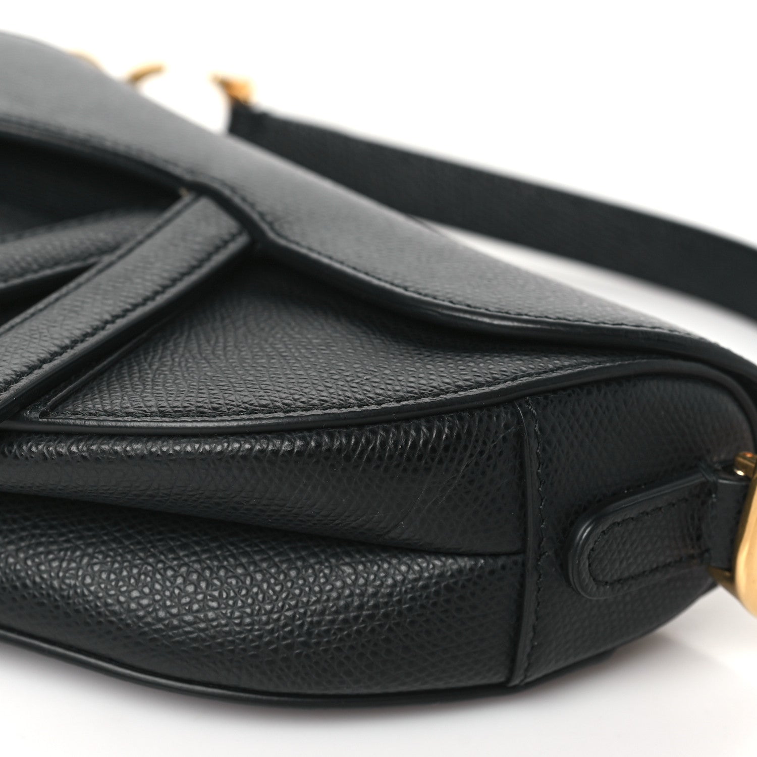Christian Dior Grained Calfskin Mini Saddle Bag Black 10 of 10