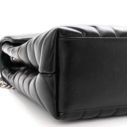 Saint Laurent Calfskin Y Quilted Monogram Medium Loulou Chain Satchel Black 7 of 8