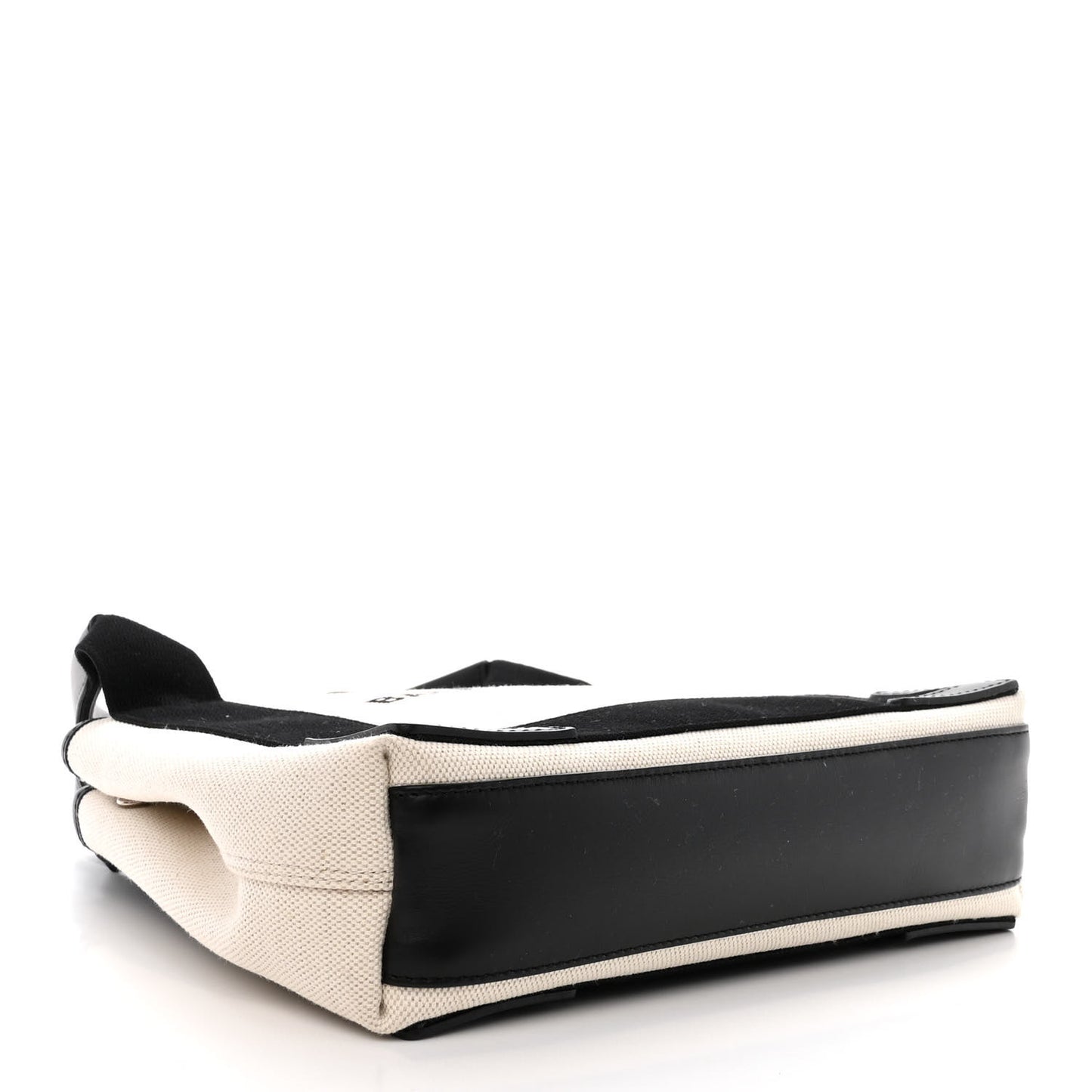 Cotton Canvas Calfskin Navy Cabas XS Natural Black