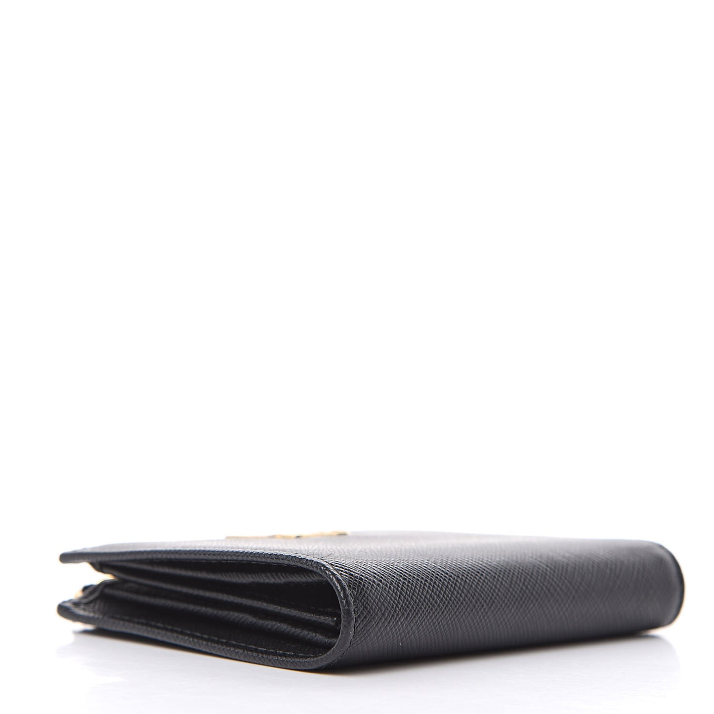 Saffiano Metal Compact Wallet Black