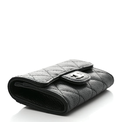 Chanel Caviar Quilted Flap Card Holder Wallet Black 4 of 9