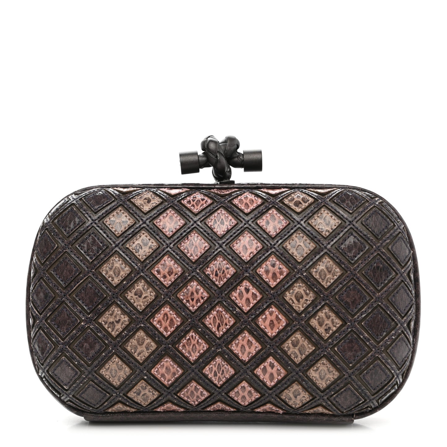 Nappa Intreccio Ayers Knot Clutch Brown