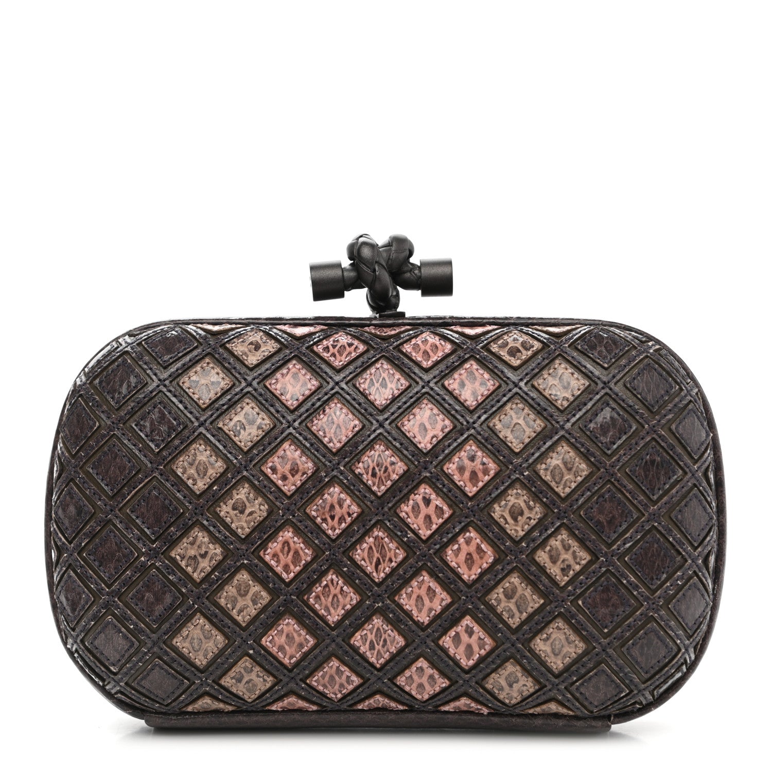 Bottega Veneta Nappa Intreccio Ayers Knot Clutch Brown 1 of 8