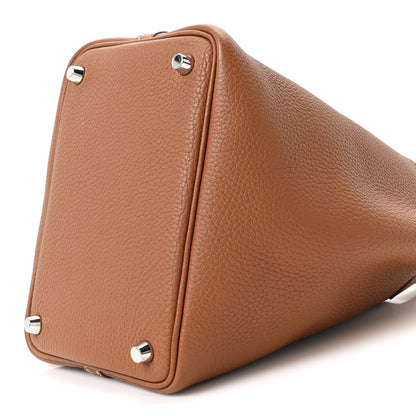 Hermes Taurillon Clemence Swift Eclat Picotin Lock 18 PM Gold Nata 10 of 10