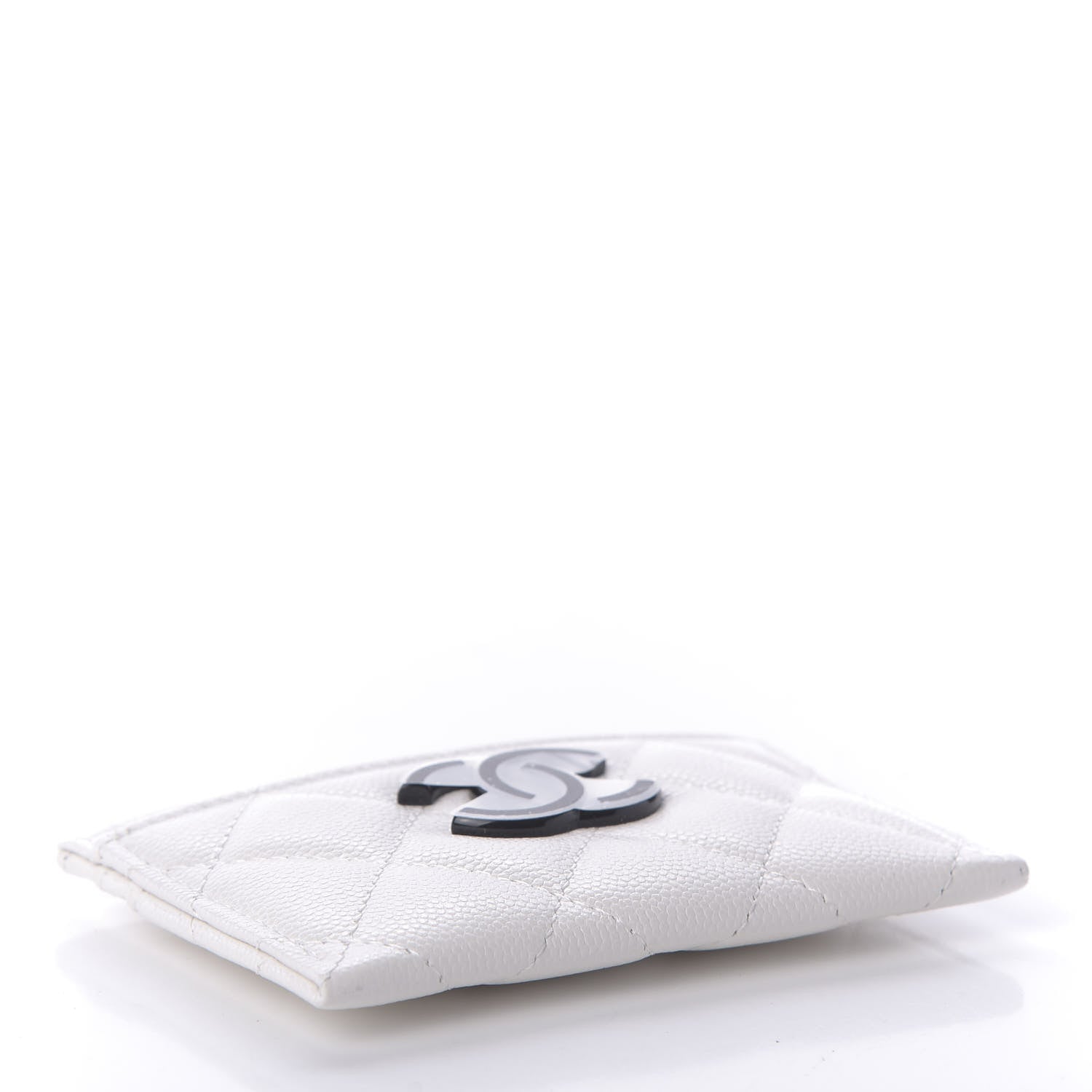 Chanel Caviar Quilted My Everything Card Holder White Black 4 of 9