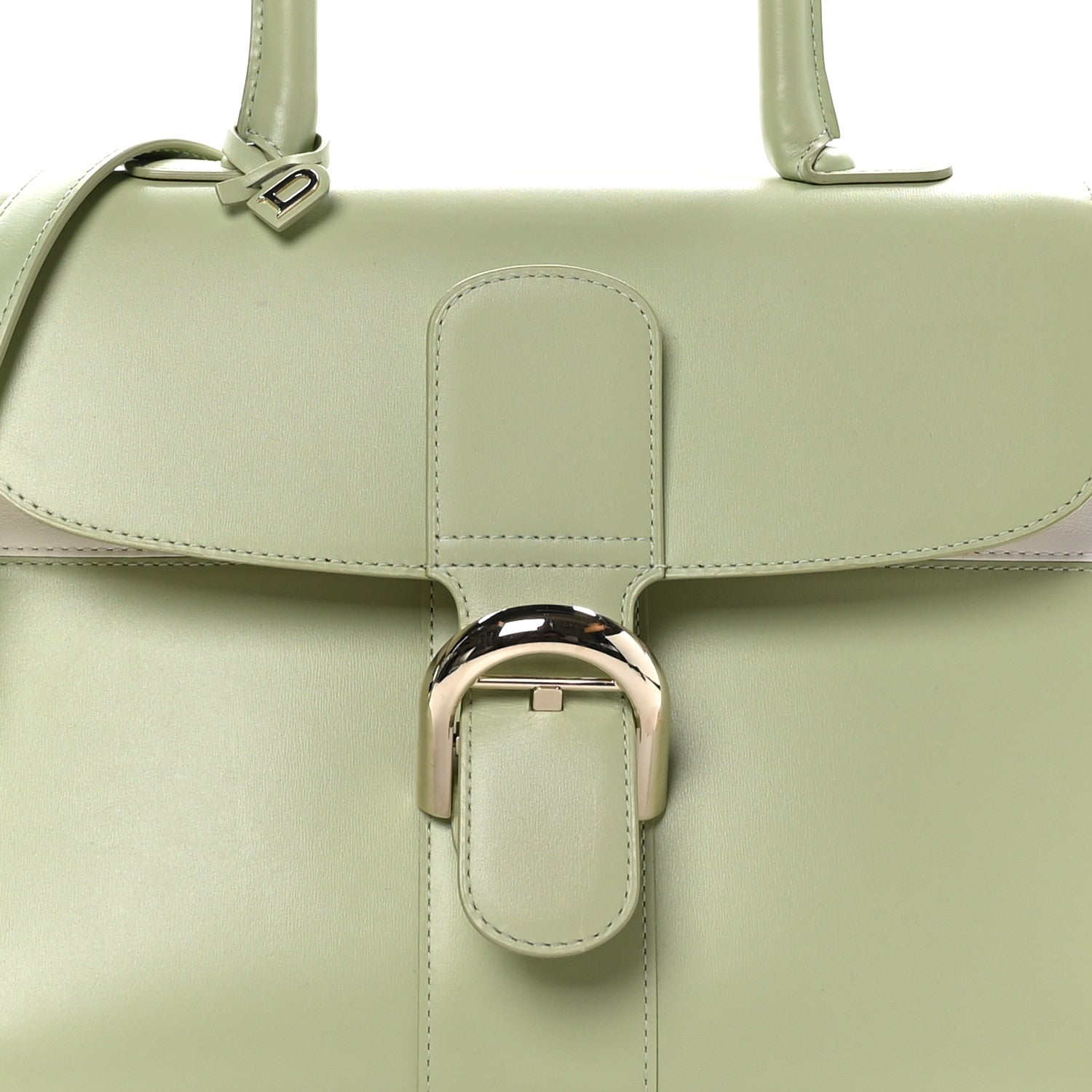 Delvaux Box Calfskin Mirage MM Brillant Satchel Amande Ivory 8 of 12