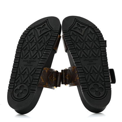 Louis Vuitton Bom Dia Flat Mule Sandals 38 Black 5 of 8